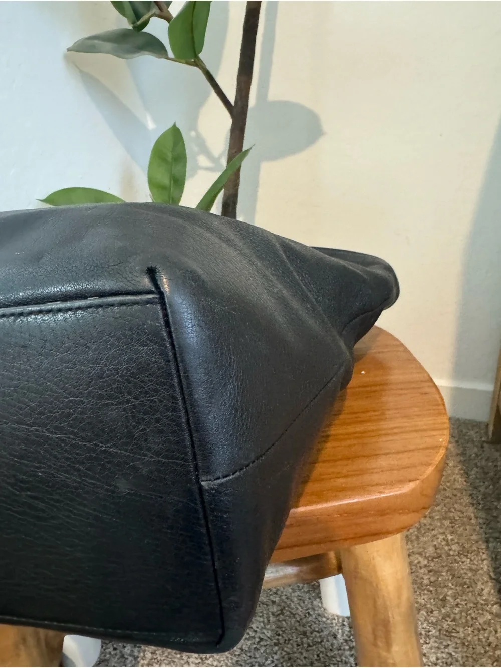 Coach Black Madison Pebbled Leather Tote with Gold Hardware